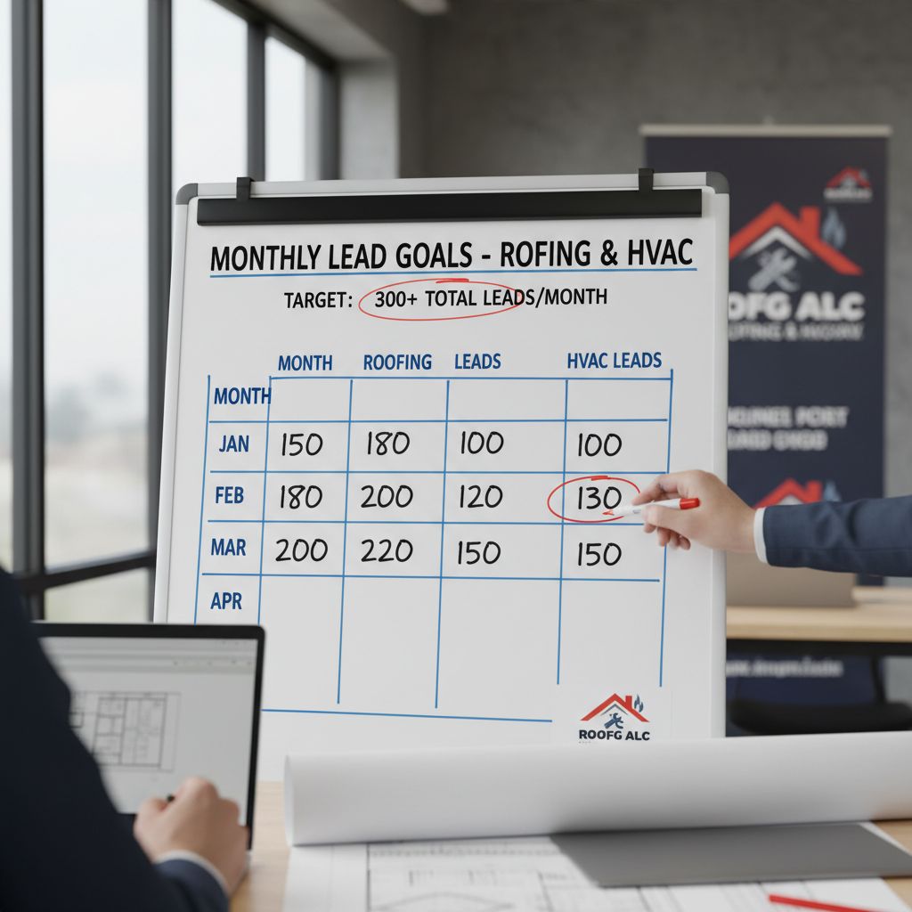 how many leads should a rooferhvac company get per month