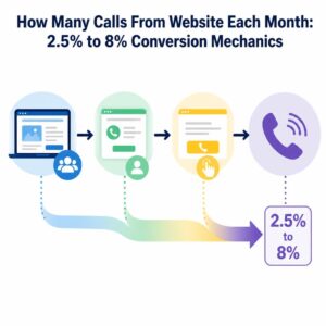 how many calls from website each month 2.5% to 8% conversion mechanics